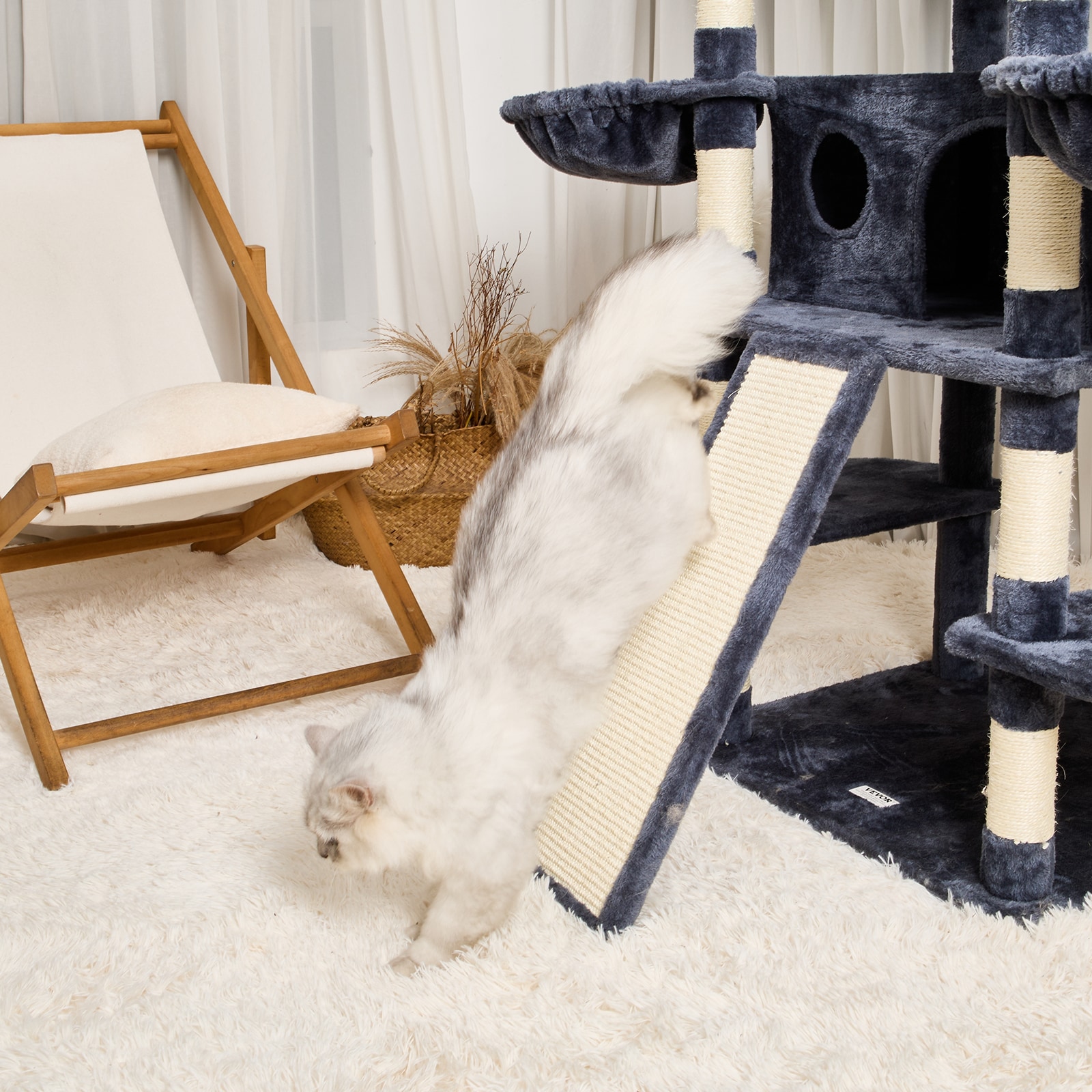 Cat Tree 68.5" Cat Tower For Indoor Cats With Cat Condos Scratching Post_voghion.com